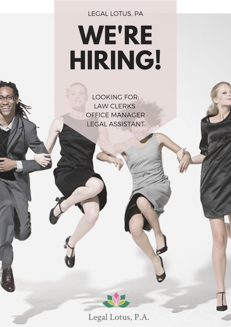Legal Assistant and internship positions available!