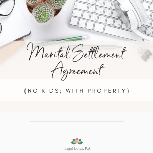 This form is for divorces where the parties acquired marital assets and/or liabilities during the marriage, AND agree to how they will divide.