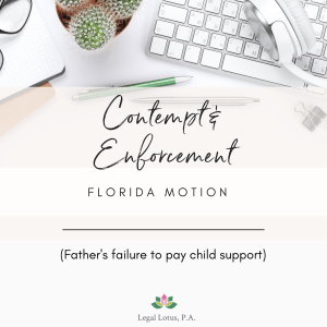 This is an attorney-drafted Motion for requesting the Court to require the Father to make his child support payments.