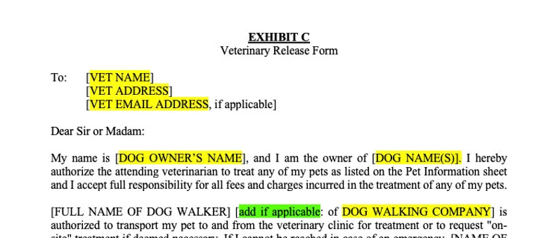 Dog Walking Services Agreement; contract for dog walking - Image 6