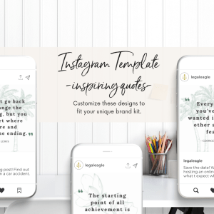 These templates include 25 Quotes for Instagram Posts, Pre-Made Quotes Ready for Use on Social Media, inspirational and nature theme.