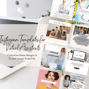 These Instagram post templates are for virtual assistant businesses or freelancers, that want to promote their brand.